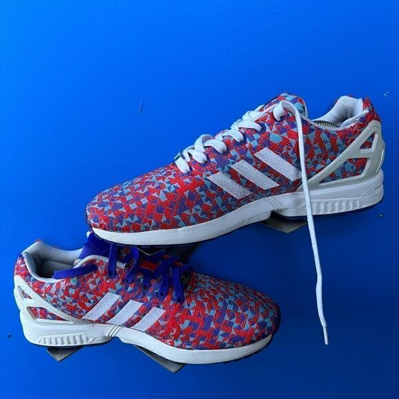 Adidas Men's ZX FLUX WEAVE Shoes Night Flash Multicolor B34473 Size 11.5 US - Picture 2 of 7